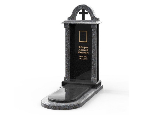 Комбинированный памятник из гранита КМ-8