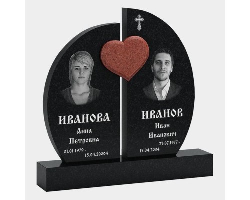 Памятник двойной из гранита S2 от 1850 руб.