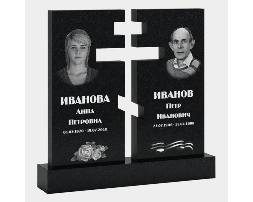 Памятник двойной из гранита S-3 от 2000 руб.