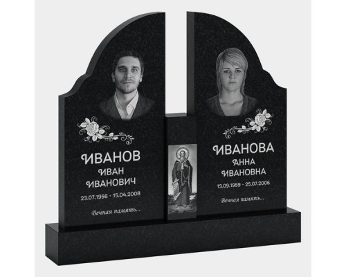 Памятник двойной из гранита S-18 от 2000 руб.